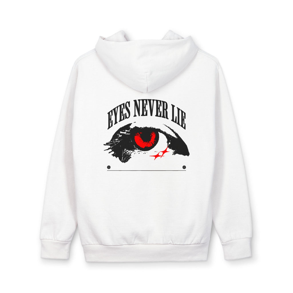 Eyes Never Lie Hoodie — Gothic Red Eye Graphic Pullover Printify