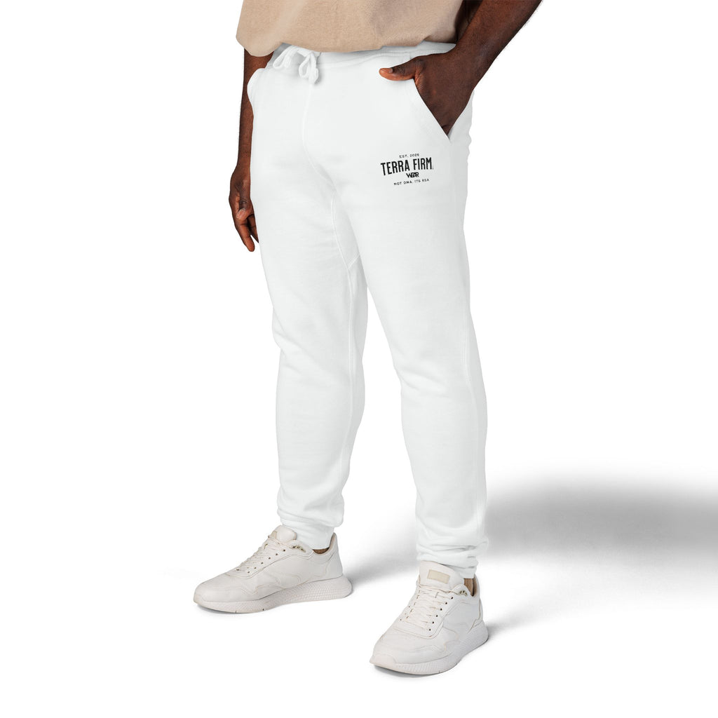Embroidered 'Terra Firma' Fleece Sweatpants — Cozy Casual Joggers Printify