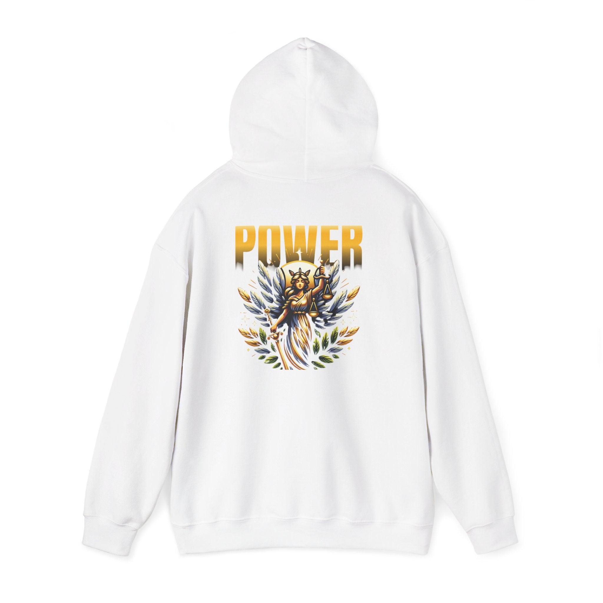 Terra Firma 'Power' Graphic Hoodie — Lion Crest Back Print Printify