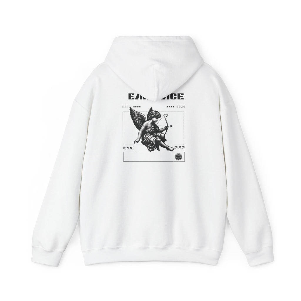 Terra Firma Graphic Hoodie — 'Not DNA. It's Wear.' Vintage Angel Print Printify