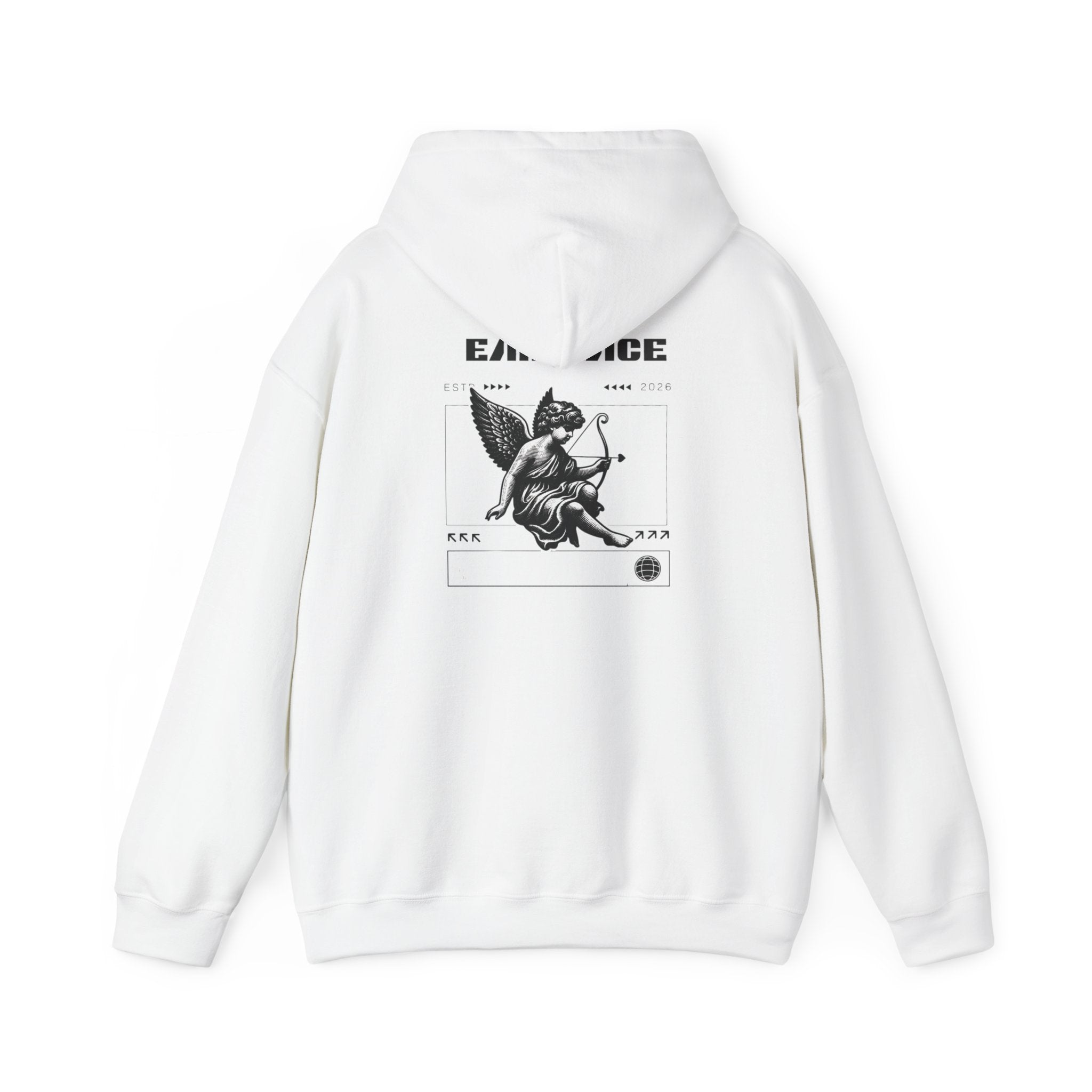 Terra Firma Graphic Hoodie — 'Not DNA. It's Wear.' Vintage Angel Print Printify