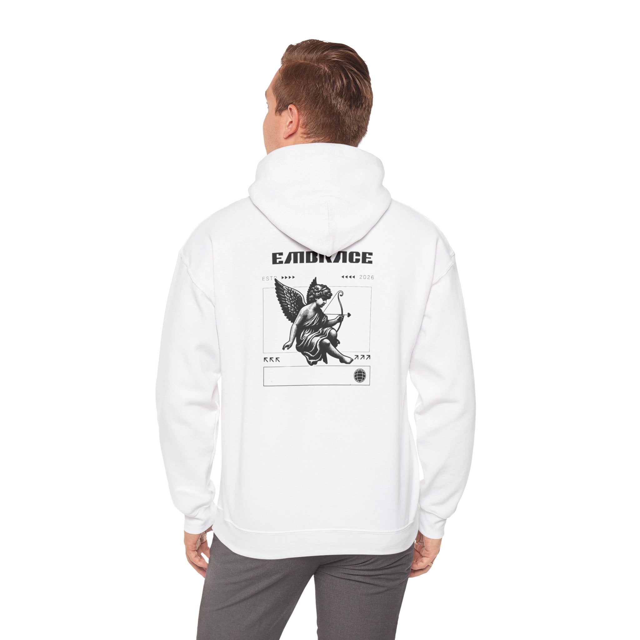Terra Firma Graphic Hoodie — 'Not DNA. It's Wear.' Vintage Angel Print Printify