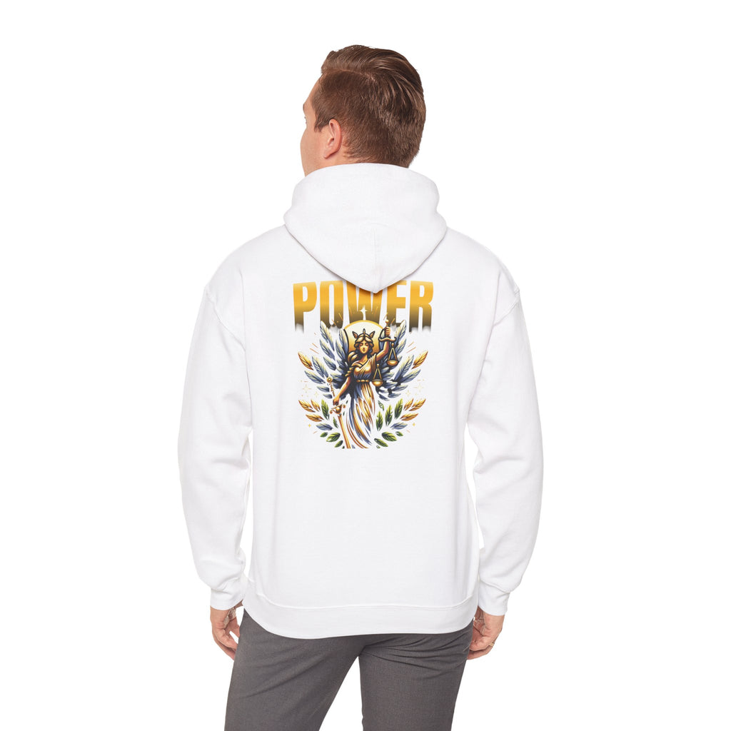 Terra Firma 'Power' Graphic Hoodie — Lion Crest Back Print Printify